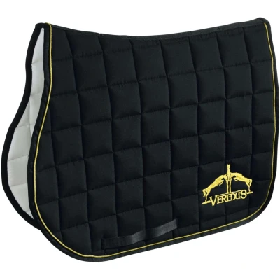 Afbeelding van Veredus Zadeldekje Microfiber Springen Zwart/Goud Full