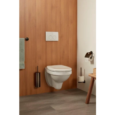 Afbeelding van Haceka Kosmos Toiletrolhouder met Klep Grafiet wordt vertaald naar het Nederlands als &quot;Haceka Kos...