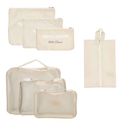 Afbeelding van Charm London Travel Accessoires Packingcubes taupe