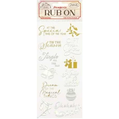 Afbeelding van Stamperia Create Happiness Christmas Rub On 4x8,5 Inch Bells (DFLRB45) (DISCONTINUED)