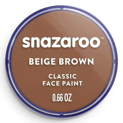 Image de Snazaroo Peinture Pour Visage et le Corps, Maquillage Déguisement, Enfants Adults,Fard 18 ML, Couleur Beige Brun