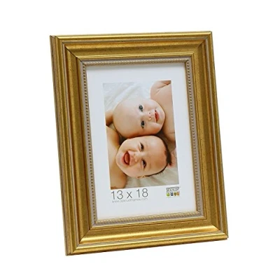 Afbeelding van Deknudt Frames S45HA1 fotolijst met kunsthars, goud/parels, 30 x 45 cm