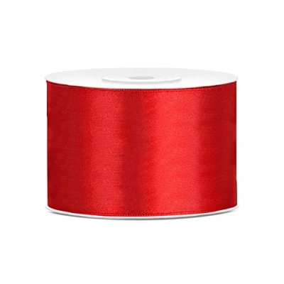 Afbeelding van Satijn Lint Rood 50mm 25m