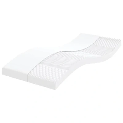 Afbeelding van vidaXL Schuimmatras 7 zones hardheid 20 ILD 90x210 cm wit