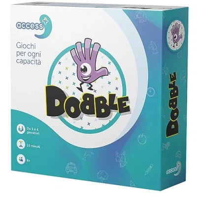Afbeelding van Asmodee Dobble Access + bordspel, ontworpen voor mensen met cognitieve stoornissen, 1 4 spelers, 6 jaar en editie in het Italiaans