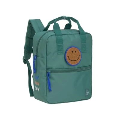 Image de LÄSSIG Sac À Dos Pour Enfant Avec Sangle De Poitrine 27 Cm 7 L 3 Ans Mini Carré Vert Foncé, Moderne