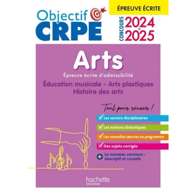 Image de Objectif CRPE 2025 Arts Epreuve écrite d&#039;admissibilité