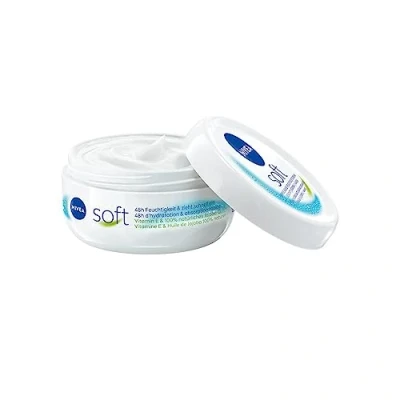 Afbeelding van NIVEA Zachte en verfrissende vochtinbrengende crème lichte met vitamine E 100% natuurlijke jojoba olie snelle absorptie voor intensieve hydratatie 75 ml