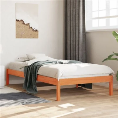Image de vidaXL Lit de jour sans matelas cire marron 90x200 cm bois pin massif