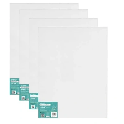 Afbeelding van Exerz Set van 4 canvas panelen 50 x 60 cm 3 mm 280 g/m² 100% katoen voor het schilderen / leeg drie lagen gips zuurvrij medium korrel olie of acryl