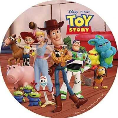 Afbeelding van Dekora, Toy Story Eetbare Zymschijf, Verjaardagstaartdecoratie, 20 cm