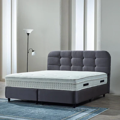 Afbeelding van Dreamhouse® Rondo boxspring met Opbergruimte Bed 180 x 200 cm Velvet Antraciet Complete