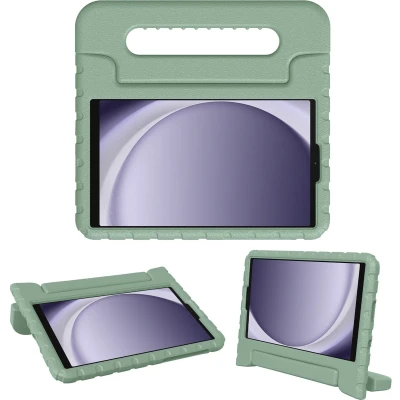 Afbeelding van iMoshion Tablet Hoes Kinderen Geschikt voor Samsung Galaxy Tab A9 8.7 inch Kidsproof Backcover met handvat Groen /Olive Green