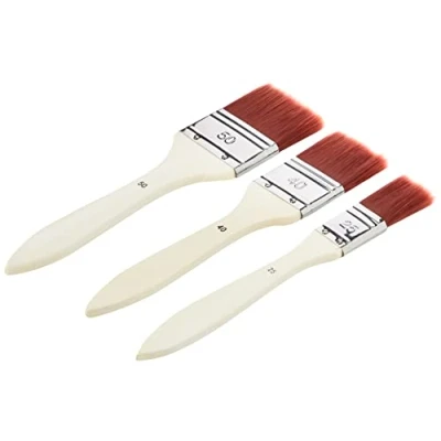 Afbeelding van Pébéo set van 3 spalters, lange steel kwast, polyamide, bruin
