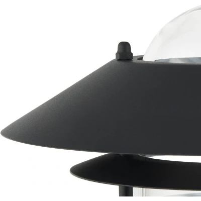Afbeelding van Lindby buitenwandlamp Belmiro, ijzer, 23,5cm, E27, zwart