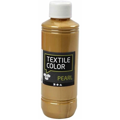 Afbeelding van Creativ Company Textile Color Dekkende Textielverf Goud Parelmoer, 250ml
