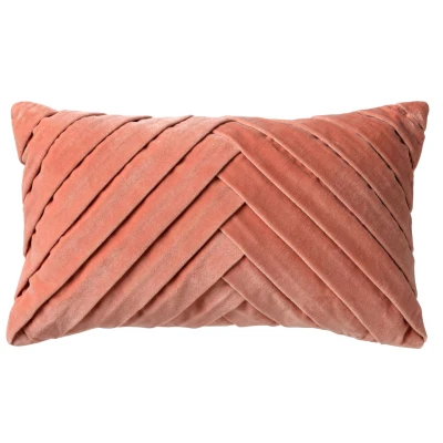 Afbeelding van Dutch Decor FEMM Kussenhoes 30x50 cm velvet effen kleur Muted Clay roze