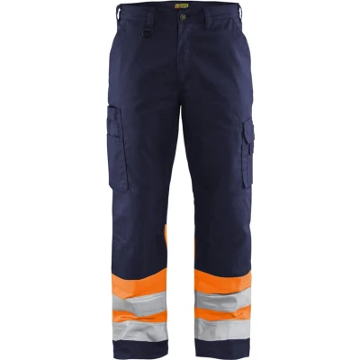 Afbeelding van Blaklader Werkbroek High Vis 1564 1811 Marineblauw/Oranje C64