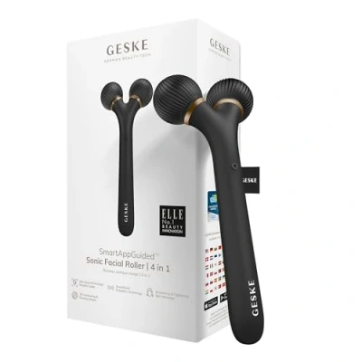 Afbeelding van GESKE SmartAppGuided™ Sonic Facial Roller 4 in 1 Dermaroller Apparaat voor gezicht Dermarol Professionele gezichtsroller Verstevigt en definieert de huid van het