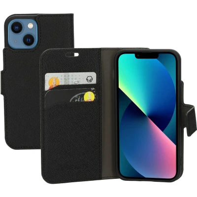 Afbeelding van Mobiparts Saffiano Wallet Case Apple iPhone 13 Mini Black
