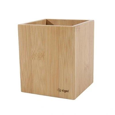 Afbeelding van Pennenkoker EYE STYLE bamboe 92x92x106mm