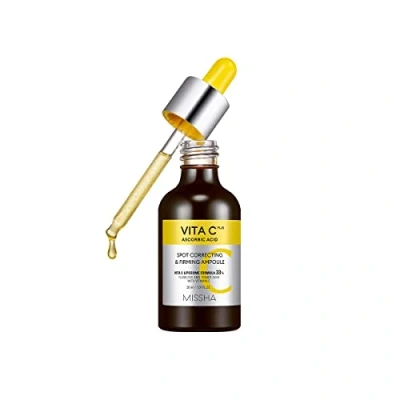 Afbeelding van Missha VITA C PLUS SPOT Correcting &amp; Firming Ampoule Antiaging, Dames, Maat: 30 ml,