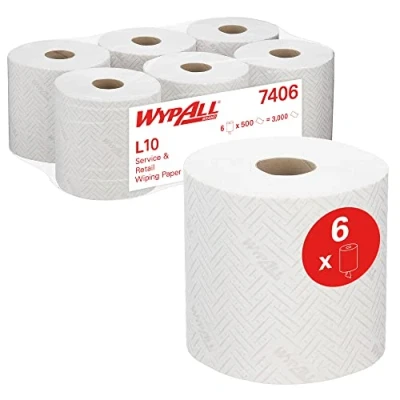 Afbeelding van Poetsrol WypAll L10 1 laags 18,3cmx190m 500vel wit 7406