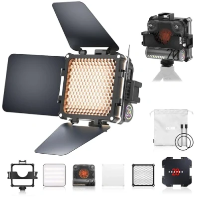 Afbeelding van ZHIYUN Fiveray M20 Combo [Officieel] 20 W LED tweekleurig streaming magnetisch licht met 2010 lux / 2700 6500 K 4500 mAh CRI 95+/TLCI 97+, rooster, diffuser, schuurdeur,