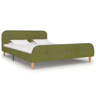Afbeelding van Bedframe stof groen 140x200 cm