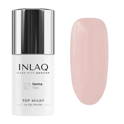 Afbeelding van INLAQ® Hema Free Top Milky Nude Coat 6 ml 20% dekking, UV LED Gel met melkachtige kleurcoating, Baby Boomer en Di vrij