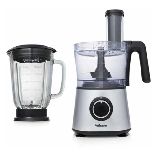Afbeelding van Tristar Foodprocessor &amp; Blender MX 4823 Multifunctionele keukenmachine voor raspen, blenden en snijden 1.5 Liter Inclusief blenderkan RVS messen