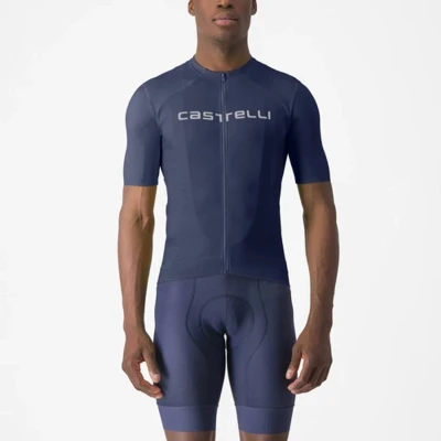 Afbeelding van Fietsshirt Castelli Men Prologo Lite Jersey Belgian Blue/Ivory S
