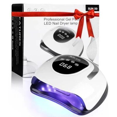 Afbeelding van 220 W uv lamp gelnagels, 10/30/60/99S timer, lamp, semi permanent, draagbaar, ledlamp met automatische sensor, professionele gelnagellak, voor alle gels