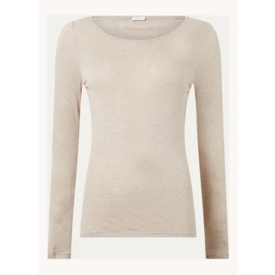 Afbeelding van Oroblu dames Perfect Line longsleeve in kasjmierblend de kleur Zand, maat: M