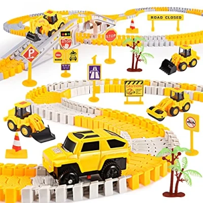 Afbeelding van Adeokay speelgoed vanaf 3 4 5 6 7 jaar jongens, racebaan voor kinderen, cadeau 9 jaar, verjaardagscadeaus autocircuit 8
