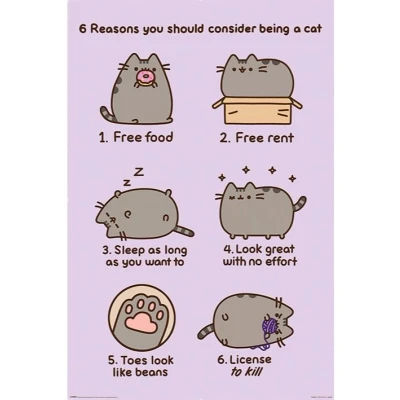 Image de Affiche Maxi Pusheen Raisons d&#039;?tre un chat