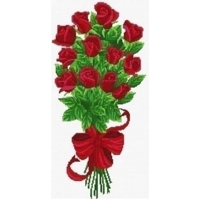 Afbeelding van Needleart Bouquet of Red Rose Buds 340.003