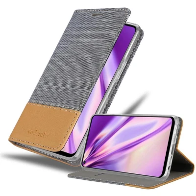 Afbeelding van Cadorabo Hoesje geschikt voor Huawei NOVA 7 SE in LICHTGRIJS BRUIN Beschermhoes met magnetische sluiting, standfunctie en kaartvakje Book Case Cover Etui