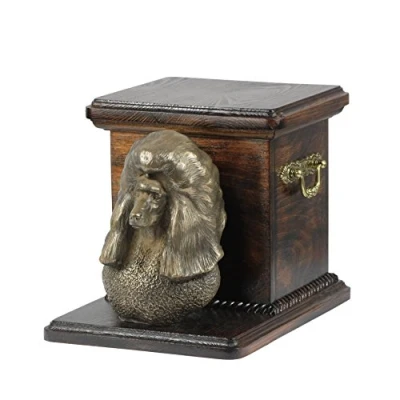 Afbeelding van Elegante poedel urn hond met beeldje voor hondenas, uniek en stijlvol