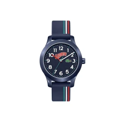 Afbeelding van Lacoste Analoog kwartshorloge voor kinderen met blauwe siliconen band 2030028, Blauw/Roze, Riem