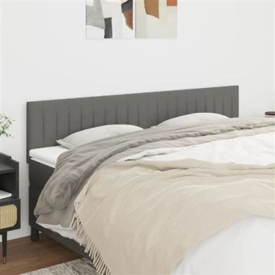 Image de vidaXL Têtes de lit 2 pcs Gris foncé 90x5x78/88 cm Tissu