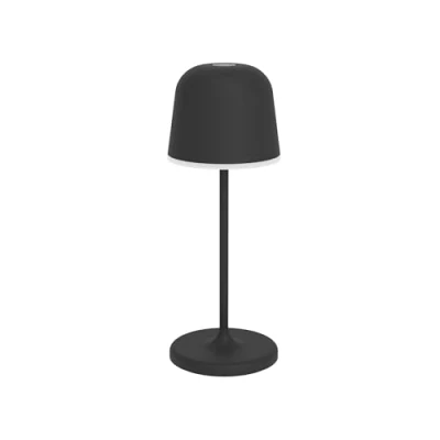 Afbeelding van EGLO Mannera S Tafellamp Priklamp Oplaadbaar (tot 28 uur licht) 20 cm Zwart/Wit Draadloos Dimbaar Binnen en Buiten