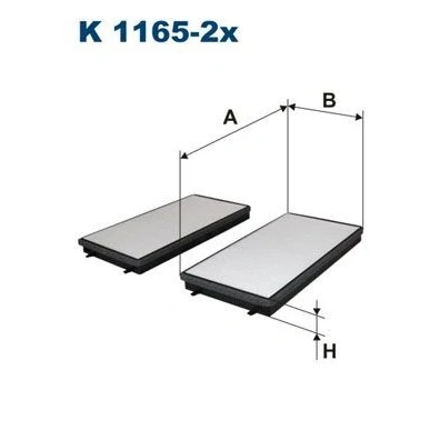 Afbeelding van Filtron Interieurfilter K 1165 2x