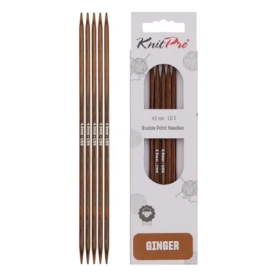 Afbeelding van KnitPro Ginger dubbele punt breinaalden 12,5 cm x 4 mm, 5 stuks