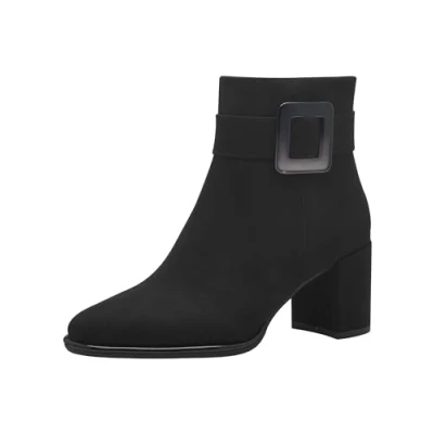 Afbeelding van Marco Tozzi Korte laarzen, Dames, Maat: 40, Black comb Textiel