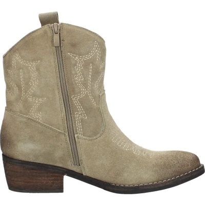 Afbeelding van SUB55 Western boots Enkellaarsjes Hak beige Maat 36