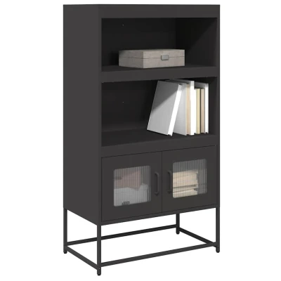 Afbeelding van vidaXL Hoge kast 68x39x123 cm staal zwart
