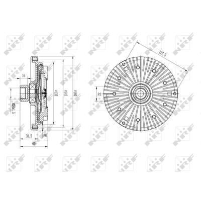Afbeelding van Koppeling, radiateurventilator NRF 49589