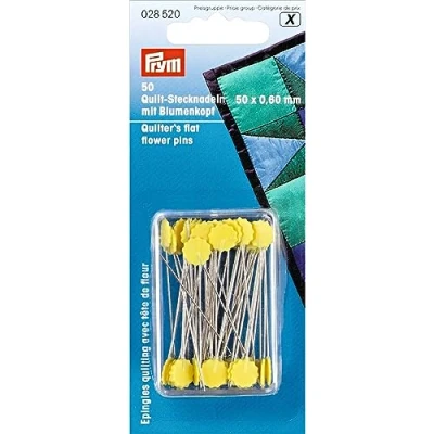 Afbeelding van Prym 0,60 x 50 mm Quilters Flat Flower Pins, Zilver/Geel