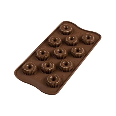 Image de Moule en Silicone pour 11 Choco Crown 3 cm Silikomart Marron